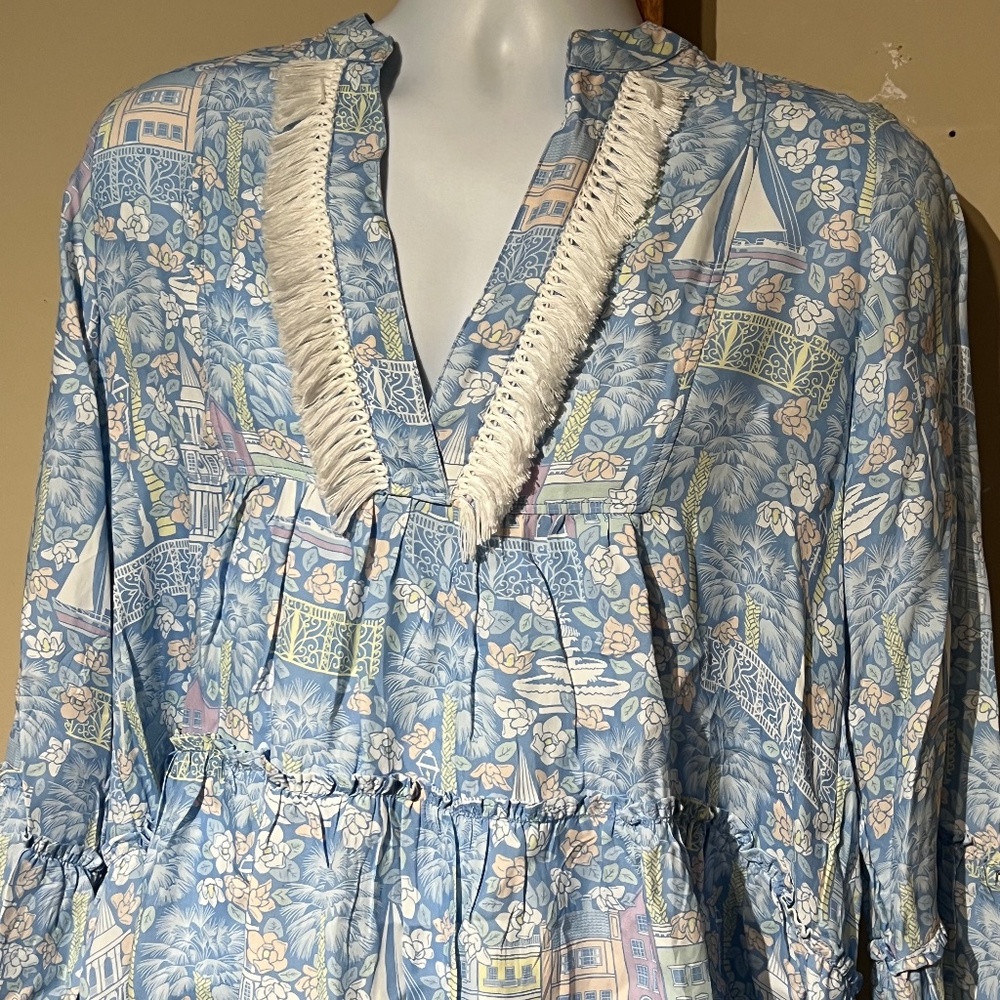 NWT Kenny Flowers Tunic Dress The Charleston size Large